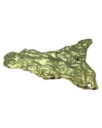 Médaillon Sicile Sac Métal Poli Accessoire De Mode Doré 6x4 Cm