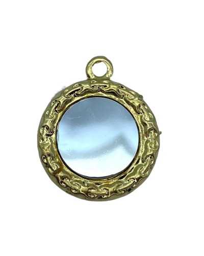 Sac Accessoires De Mode Moyen Miroir Doré Brillant 2,5 Cm