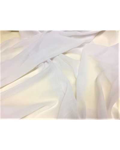 Tissu crêpe georgette froissé couleur unie en polyester de 150 cm de haut