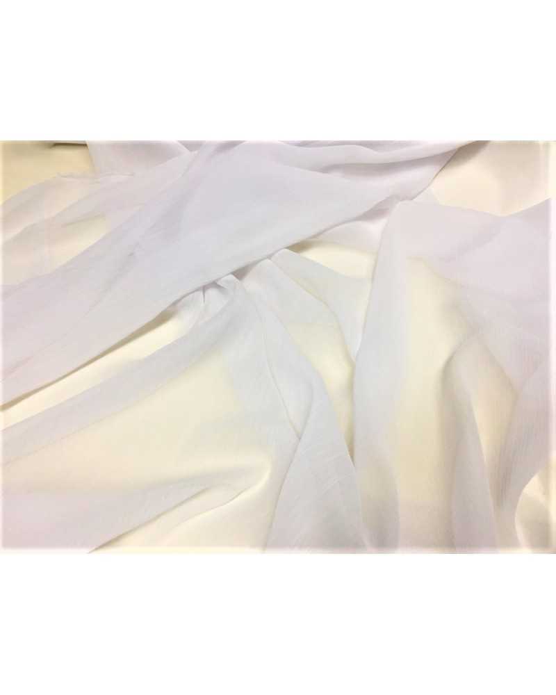 Solid color crinkled georgette creponne fabric in polyester 150 cm high