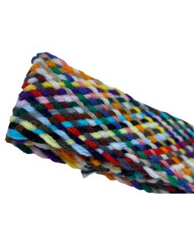 Fil de tresse de laine acrylique multicolore pour le bricolage