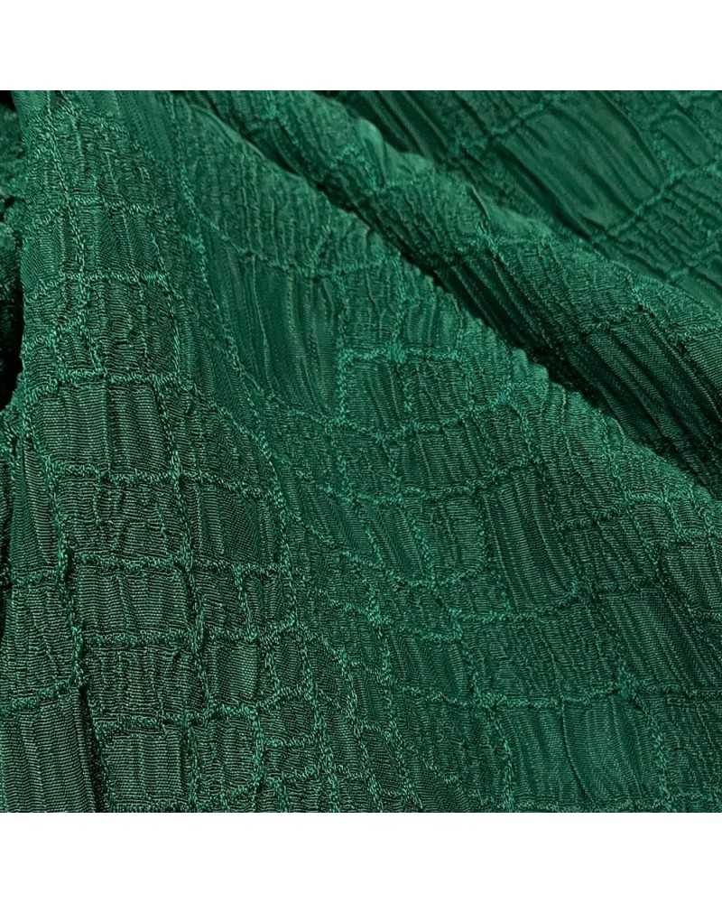 Shiny green brocade elastic fabric python model 130 cm
