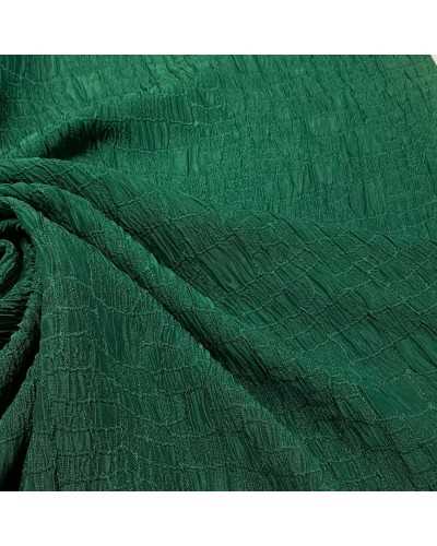 Shiny green brocade elastic fabric python model 130 cm