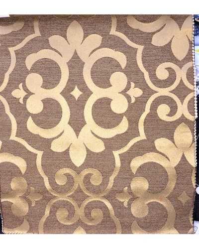 Damask fabric for upholstery coordinated apollo yarn-dyed border 280 cm high gold line