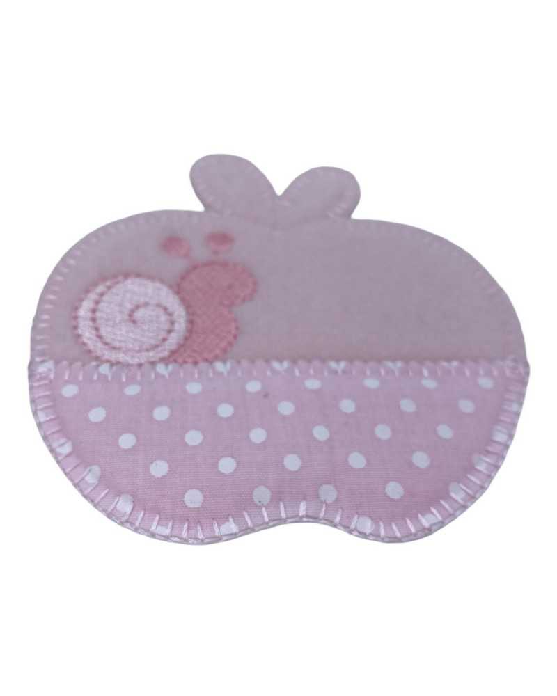 Application Iron-On Patch Baby Embroidered Apple Chenille Snail Polka Dots 9x9 Cm