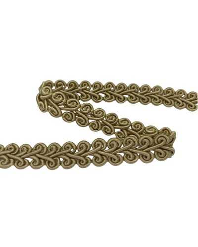 Agremano Passementerie Polished Soutache Point Cover Gold Finish Rope 16 Mm High