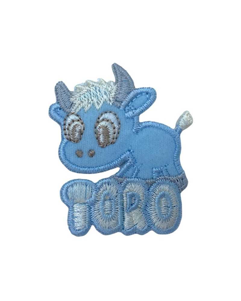 Thermoadhesive Application Patch Celestial Zodiac Sign Child Embroidery Velvet Base 5 Cm High