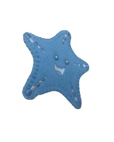 Aplicación Termoadhesivo Parche Terciopelo Bordado Estrella Mar 6 Cm