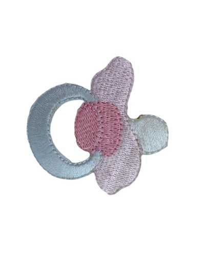 Thermoadhesive Application Baby Patch Shiny Embroidery Pacifier Gimlet 4 Cm