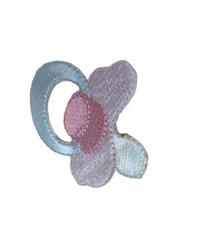 Application Thermoadhésive Patch Bébé Broderie Brillante Tétine Gimlet 4 Cm