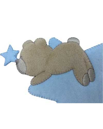 Thermoadhäsive Anwendung Baby Bär Beige Samtstern 11 cm