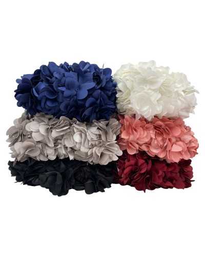 50 cm Verzierungen Blumen geschnitten Satin Laser geschnitten 6,5 cm hoch 15 Blumen