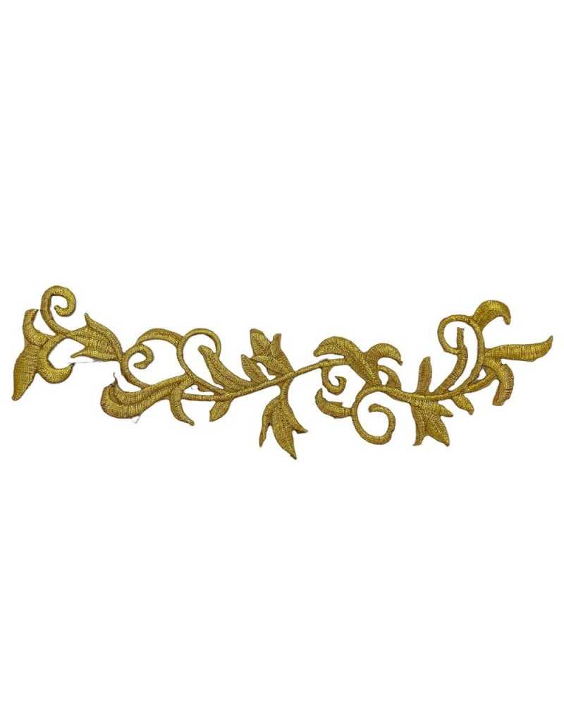 Thermoadhäsive Applikation, heilige Lurex-Stickerei, 22 x 5 cm
