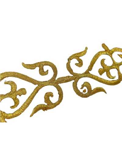 Application Thermoadhésive Broderie Squiggle Lurex Sacré 20x5,5 Cm