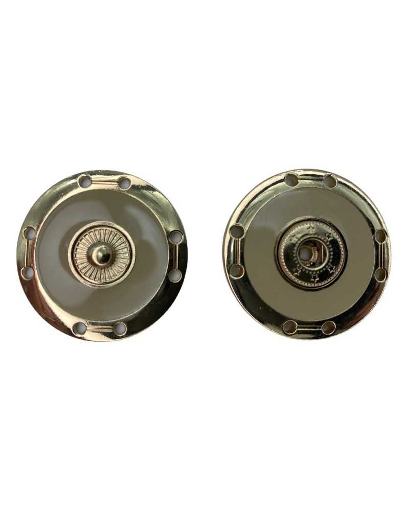 Automatic Press Stud Sewable Gold Steel Large Round Model 3.2 Cm