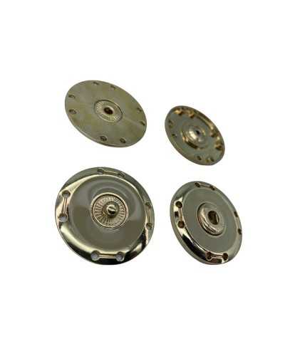 Automatic Press Stud Sewable Gold Steel Large Round Model 3.2 Cm