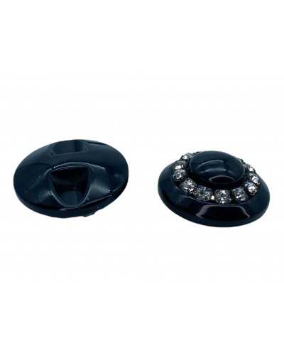 Conical Rhinestone Jewel Button Mm 17
