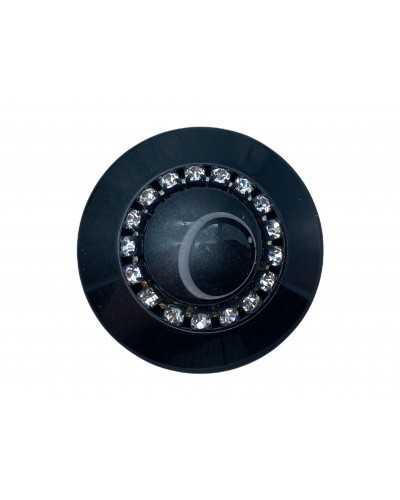 Conical Strass Jewel Convex Button Mm 27