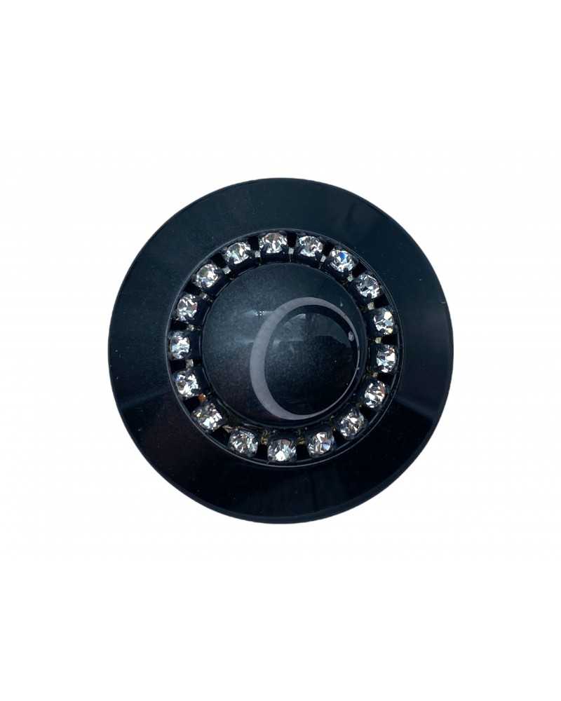 Conical Strass Jewel Convex Button Mm 27