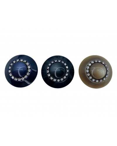Botón Strass Cónico Joya Convexo Mm 27