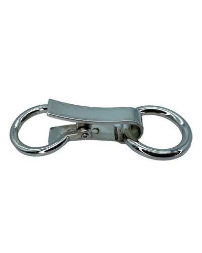 Knebelhaken aus poliertem Metall, 74 mm lang
