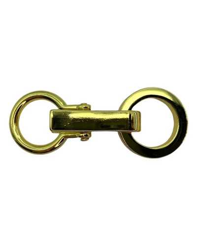 Mosquetón redondo de metal con gancho de palanca para chaqueta de piel 6x2,5 cm