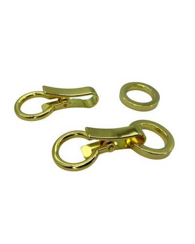 Knebelhaken runder Metallkarabiner für Pelzjacke 6x2,5 cm