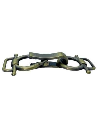 Toggle Hook Mousqueton Métal Rond pour Veste Fourrure 7x3 Cm