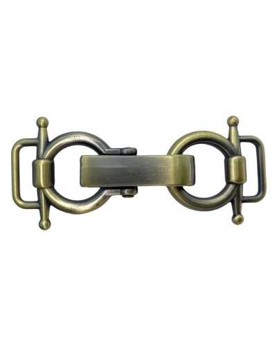 Toggle Hook Mousqueton Métal Rond pour Veste Fourrure 7x3 Cm