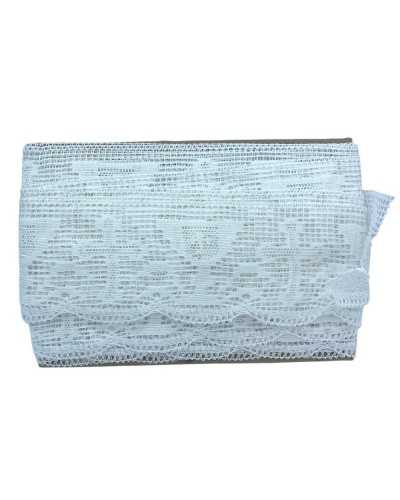 Pasamanería 50 Cm Blanco Puntilla Algodón Puro Filè Festoneado Cáliz Sagrado Cruz 7,5 Cm Alto