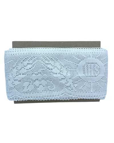 50 Cm Pasamanerías Encaje Blanco Algodón Puro Filè Festoneado Sagrado Escrito IHS Spiga Flor Alto 11 Cm