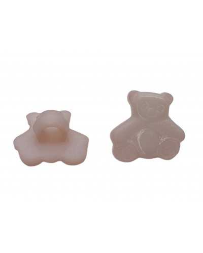 2 Pzs Botones Osito Bebe Resina Tallo Ojal 1 Cm