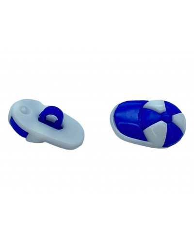Two-tone Resin Baby Hat Button Buttonhole Stem 18x11 Mm