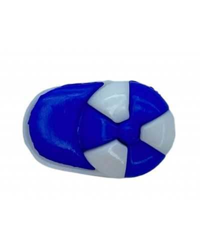 Two-tone Resin Baby Hat Button Buttonhole Stem 18x11 Mm