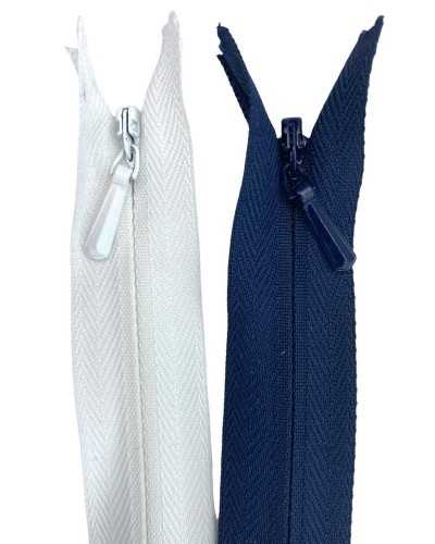 Fermeture Zip Zip Invisible Tissu Sangle Métal Curseur YKK 20 Cm