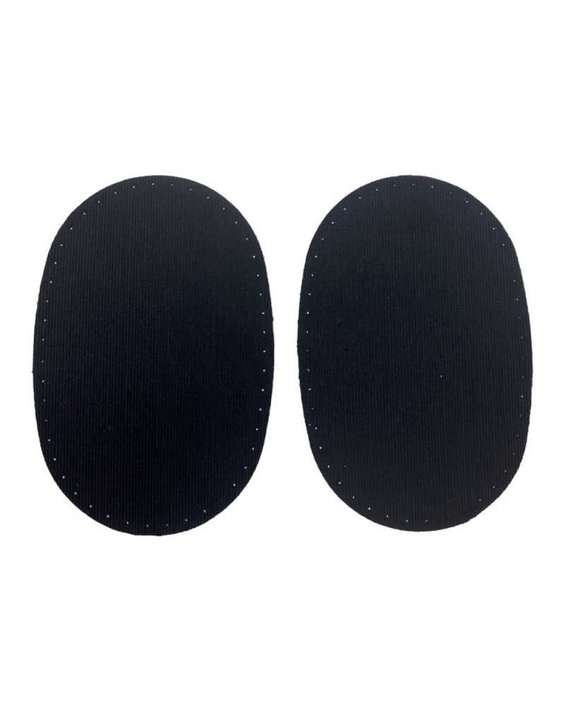 Paire d'Écussons Thermocollants Velours Rayé Petit 95x150 mm