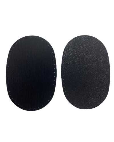 Paire d'Écussons Thermocollants Velours Rayé Petit 95x150 mm