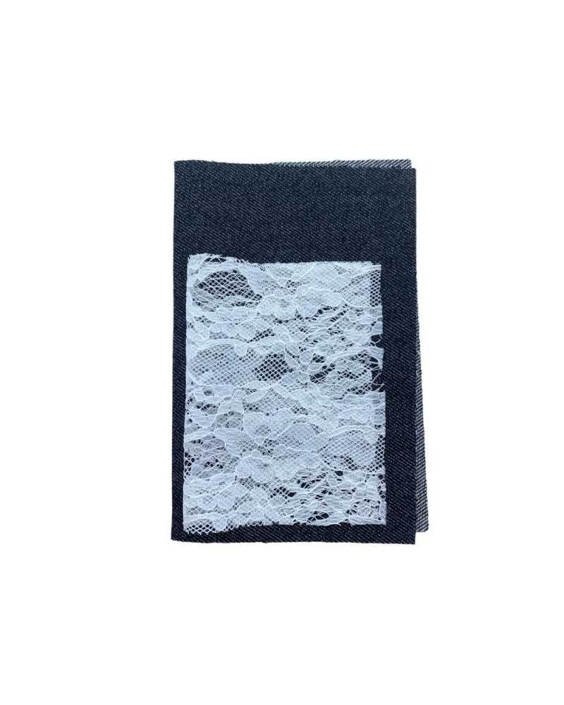 Black Jeans Strap Seal + Thermoadhesive Lace Cm 15x20