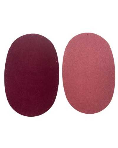 Pair of Iron-On Patches Eco Suede Laser Cutting Stitched Marbet Duek 105x160 Mm