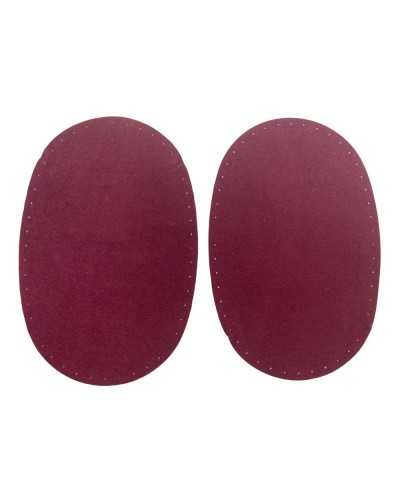 Pair of Iron-On Patches Eco Suede Laser Cutting Stitched Marbet Duek 105x160 Mm