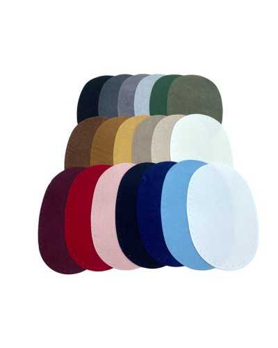 Paire d'Écusson Thermocollant Daim Eco Découpe Laser Cousu Marbet Duek 105x160 Mm