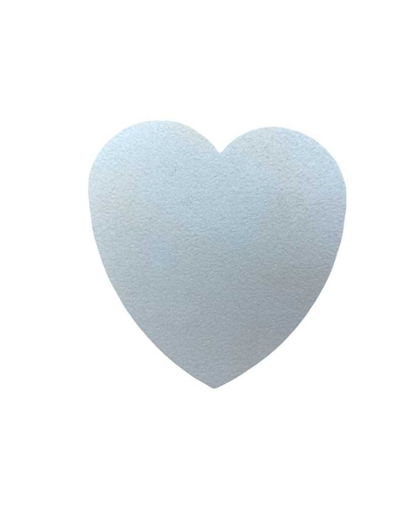 Ecusson d'application thermoadhésif Ecusson en daim en forme de coeur 9x8,5 cm Marbet