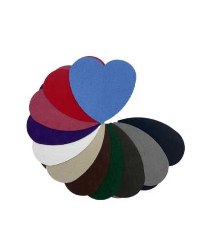 Iron-on Application Patch Heart Shaped Suede Patch 9x8.5 Cm Marbet