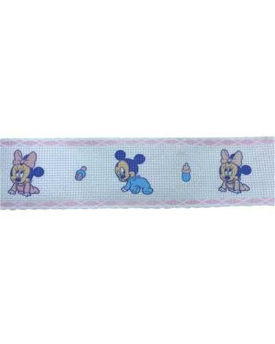 Ruban Bordure Aida Mickey Mouse Broderie Point De Croix 55 Trous 5 Cm De Haut