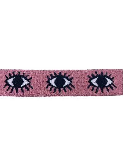 50 Cm Pasamanería Elástica Lurex Ojo Negro 3 Cm Alto