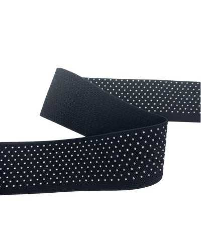50 cm Besätze Schwarzer elastischer Juwel-Lichtpunkt-Strass 6 cm hoch