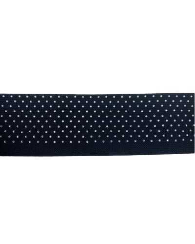 50 cm Besätze Schwarzer elastischer Juwel-Lichtpunkt-Strass 6 cm hoch
