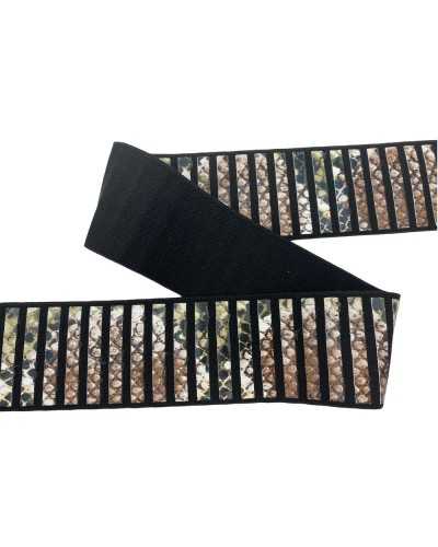 50 cm langes, elastisches Band aus Python-Kunstleder, 5 cm hoch