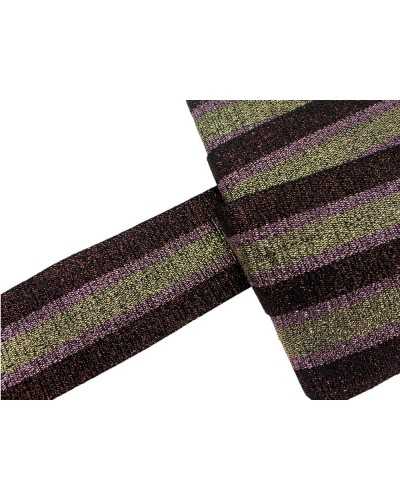 50 Cm Passementerie Élastique Double Face Fil Lurex Rang 5 Cm De Haut