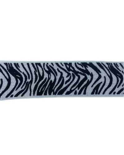 50 cm Besätze Gummiband Animalier Tiger Lurex hoch 4 cm